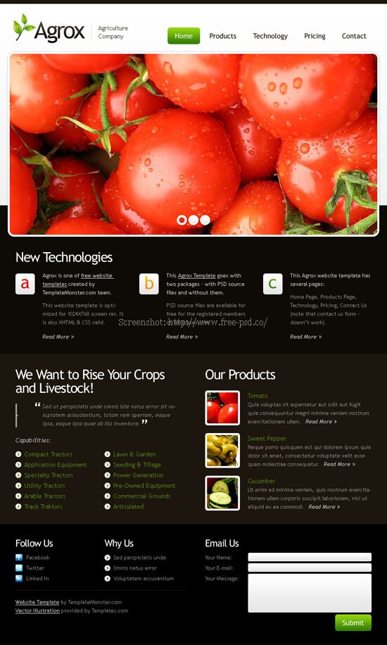 Agrox PSD Template