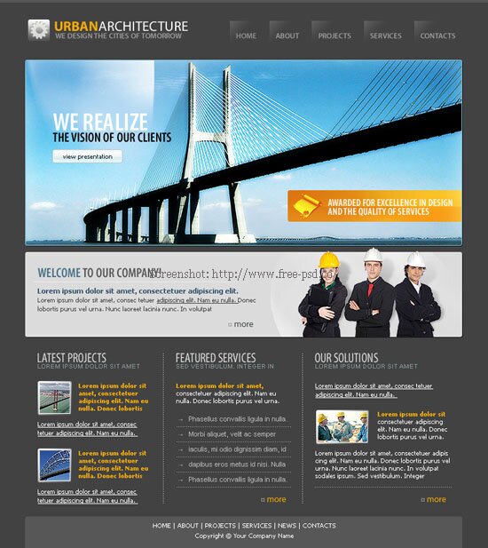 Urban Architecture PSD Template