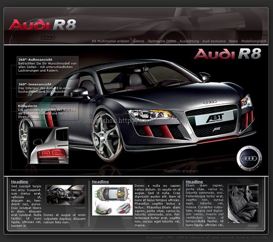 AudiR8 PSD Template