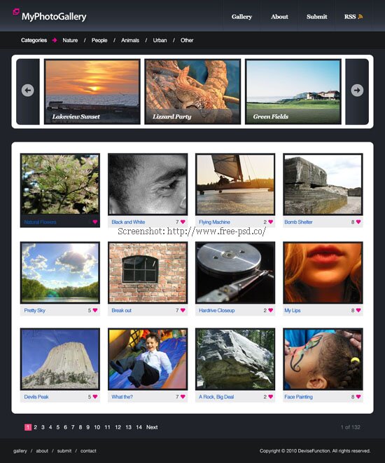 MyPhotoGallery PSD Template