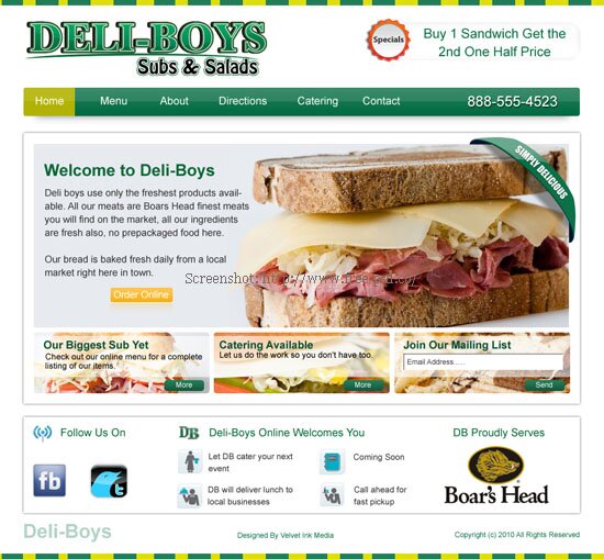 Deli Shop PSD Template