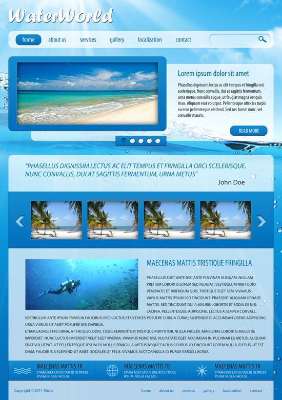 WaterWorld PSD Template