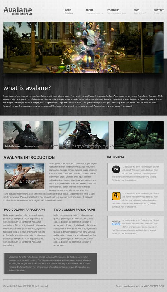 Avalane PSD Template