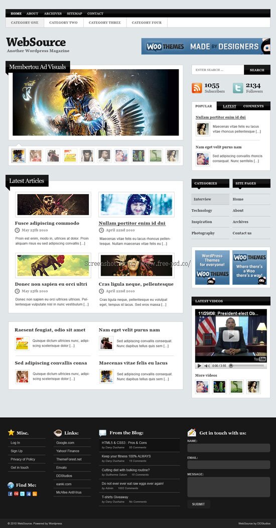 WebSource PSD Template