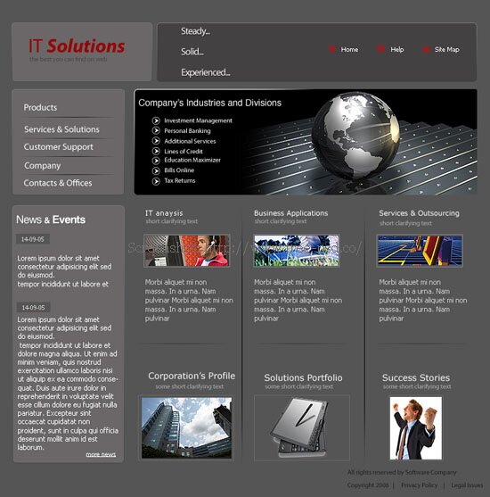 IT Solutions PSD Template