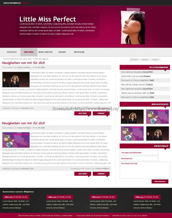 Simple Blog PSD Template