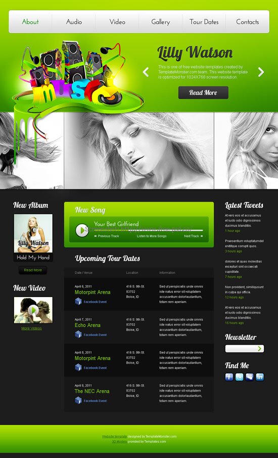 Music PSD Template