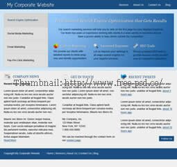 Blue Corporate PSD Template