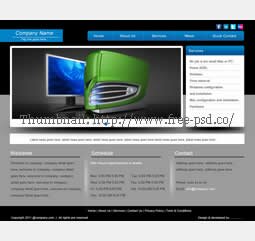 Computer Maintenance PSD Template