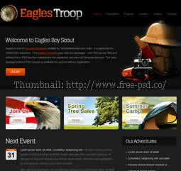 EaglesTroop PSD Template